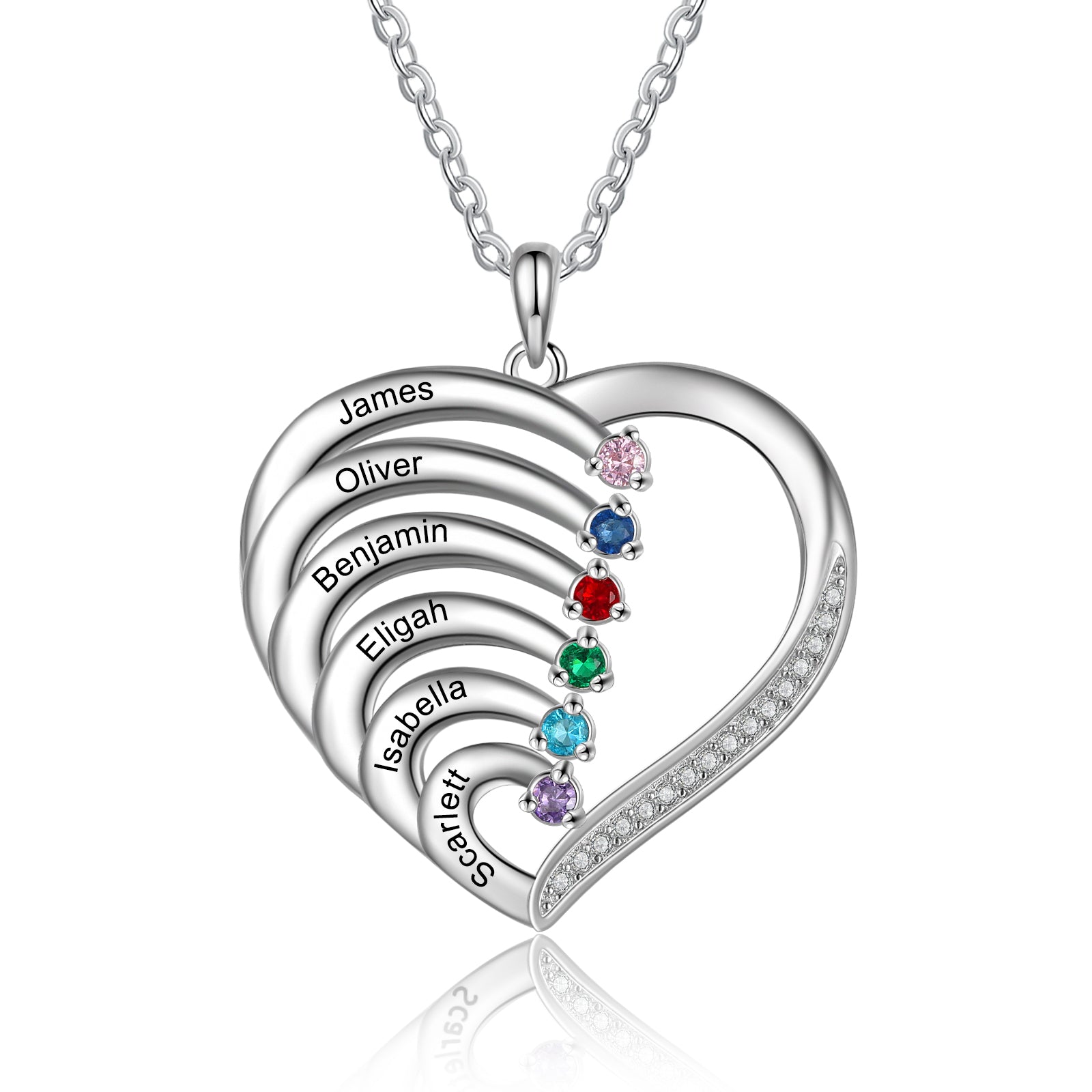 Family birthstone necklace on sale walmart